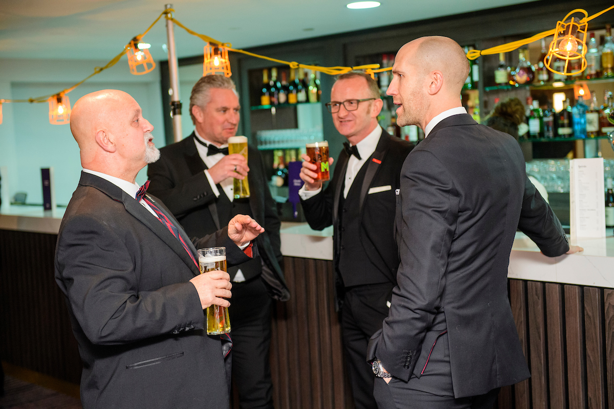 Group of people holding drinks during The Greater Lincolnshire Construction and Property Awards 2020