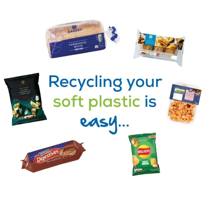 Examples of soft plastic that can now be recycled through the Lincolnshire Co-op