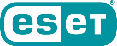 ESET cyber security logo in green and white