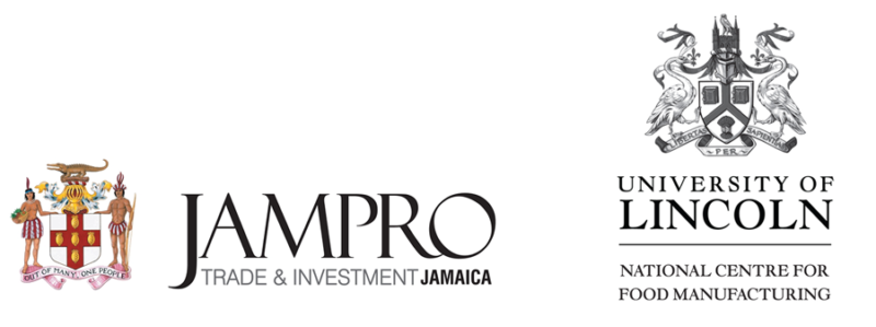 Logos for JAMPRO and the National Centre for Food Manufacturing (NCFM) on white background