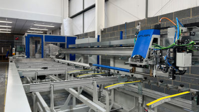 An indoor image of a large piece of equipment.
